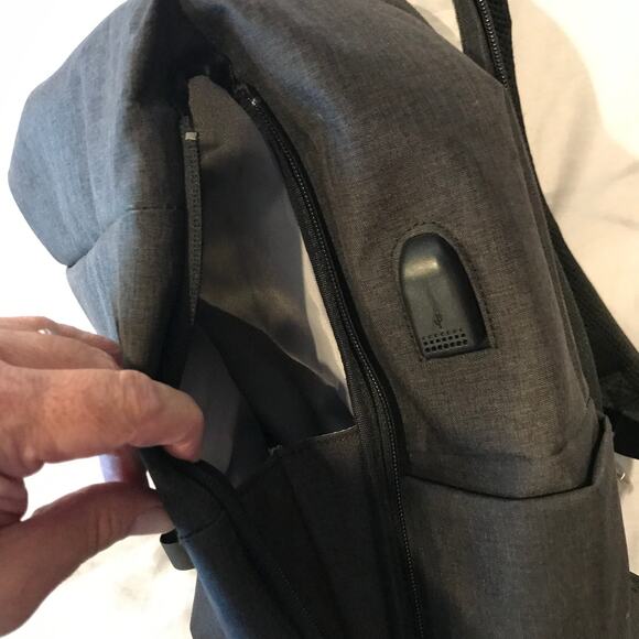Modernist Charcoal Grey Laptop Backpack - Picture 2 of 5
